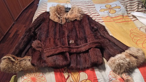 Pelliccia visone mogano con - di,